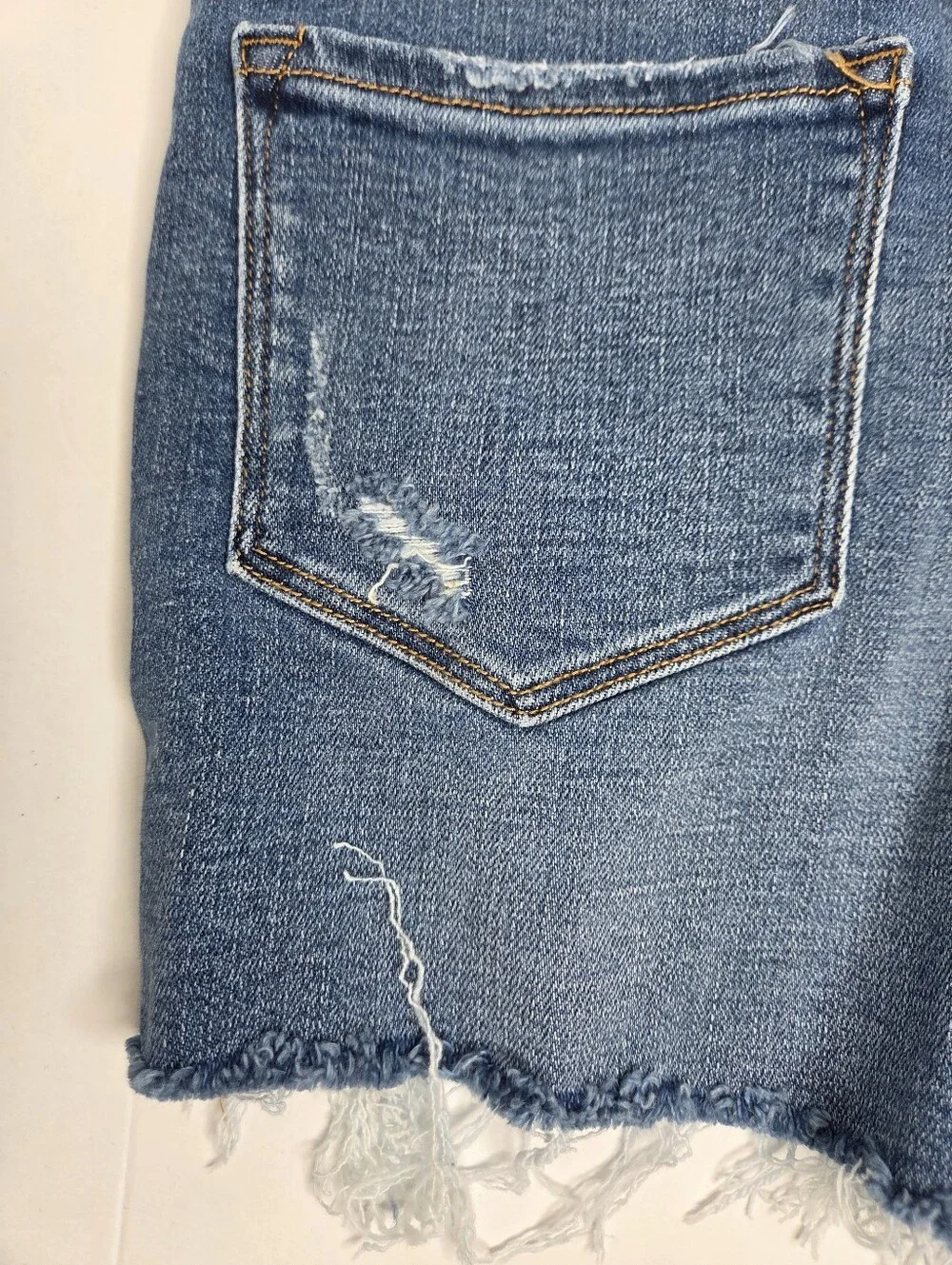Vervet by Flying Monkey Rebecca High Rise Distressed Stretch Denim Shorts Sz XS